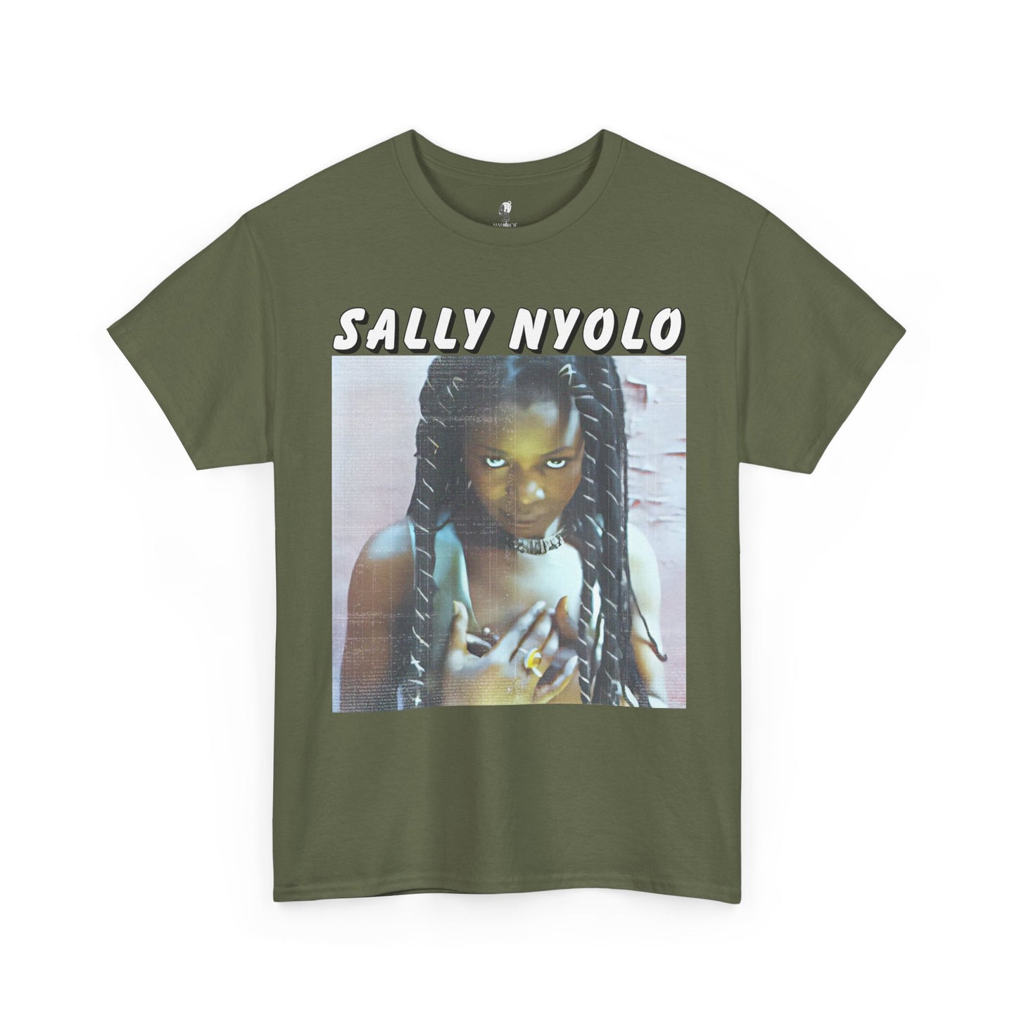 Sally Nyongo Unisex Heavy Cotton Tee - African Inspired T-Shirt, Ethnic Print Tee, Unisex Graphic Tee, Afrocentric Clothing