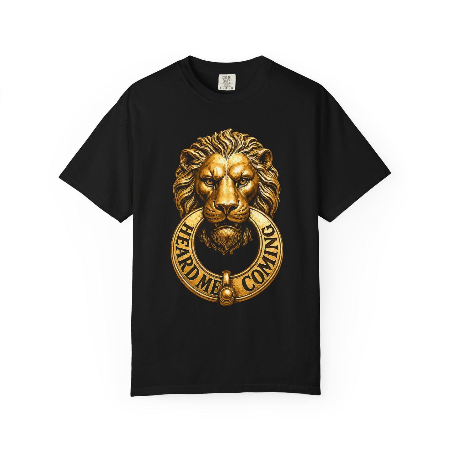 Gold Lion Knocker Unisex Garment-Dyed T-shirt