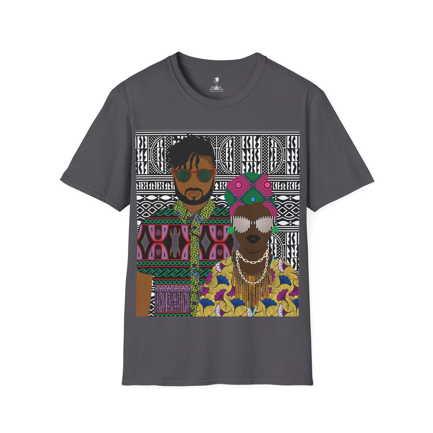 The Atebas on Black Ndop Unisex Softstyle T-Shirt