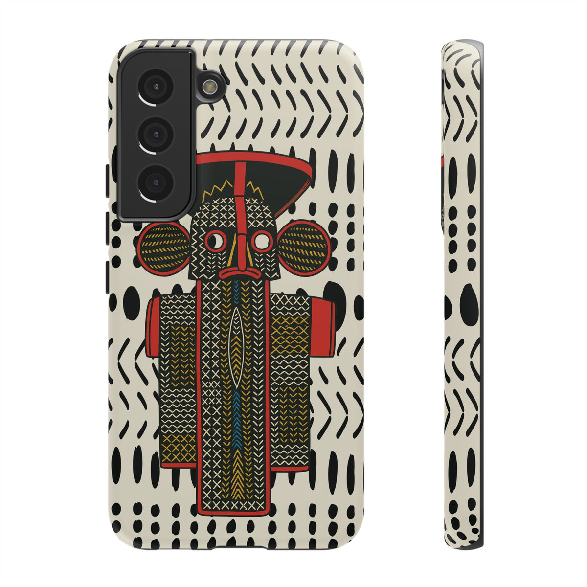 Elephant Mask Phone Case, African Art Design, Stylish Protective Cover for Samsung and iPhone, Unique Accessory, Gift Idea
