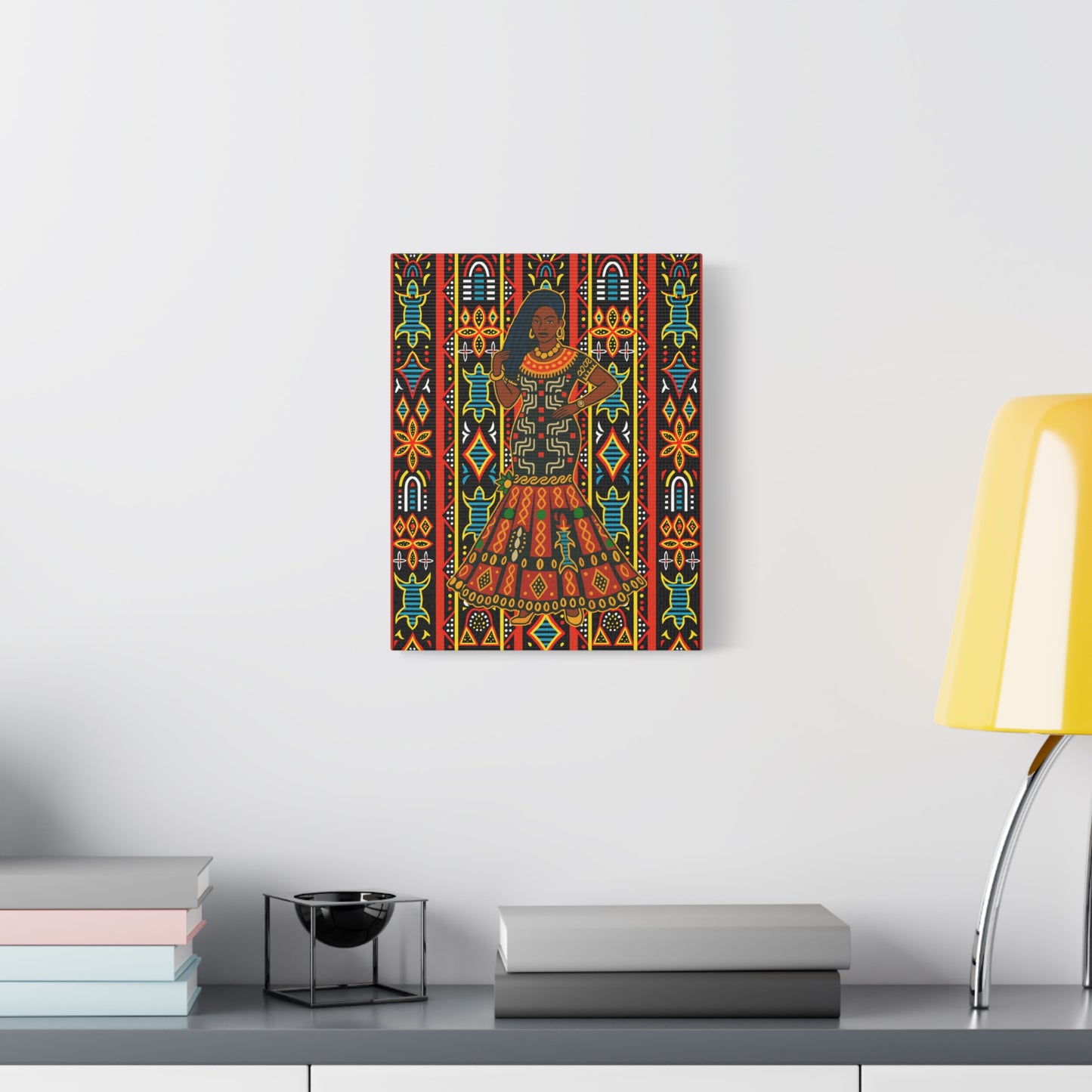 Toghu Queen Matte Canvas Print, Afrocentric Wall Decor, Matte Canvas, Unique Office Art, Modern African Art Print, Stylish Home Decor