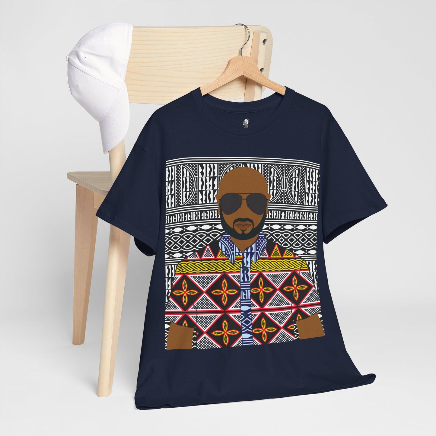 Le Monsieur Yellow Toghu on BW Ndop Unisex Heavy Cotton Tee