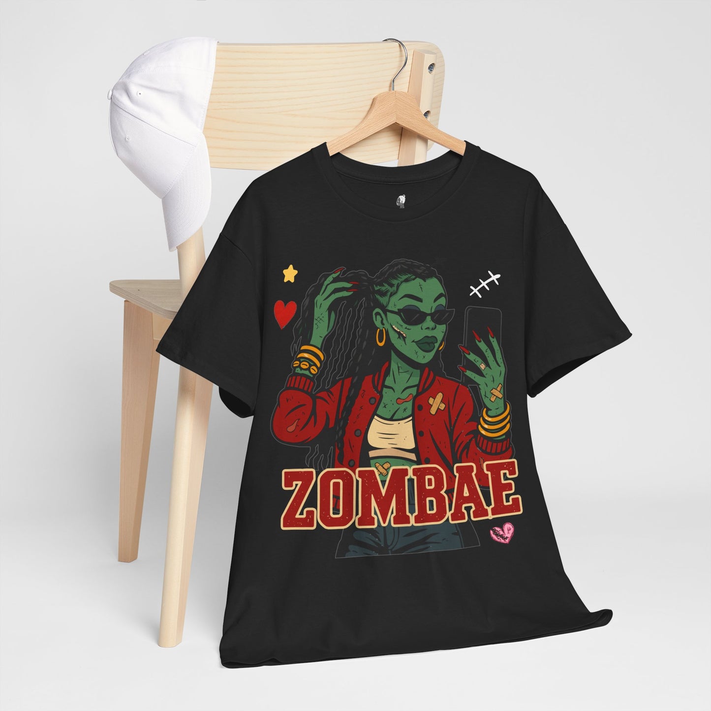Zombae Unisex Tee - Halloween T-Shirt, Unisex Shirt, Funny Cute Top, Heavy Cotton Apparel, Halloween Costume, Zombie Lover Gift, Horror