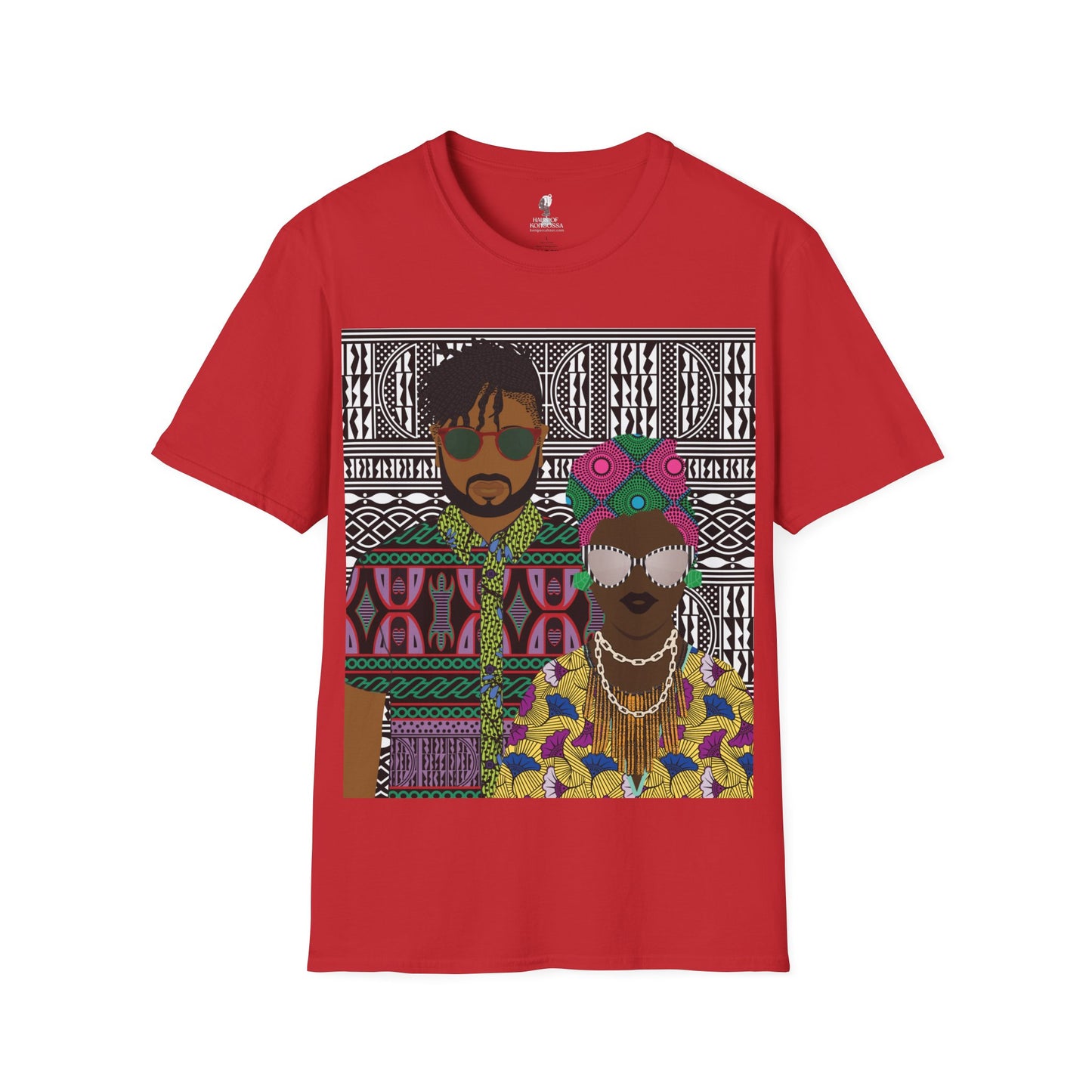 The Atebas on Black Ndop Unisex Softstyle T-Shirt