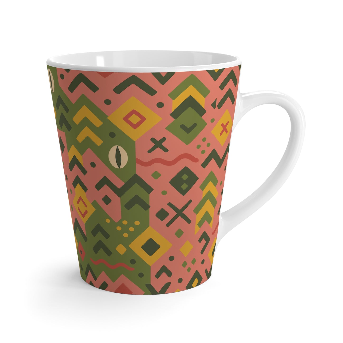 Cowries in retrograde Ceramic Coffee Latte Mug, 12oz - Unique Tea Cup, Vintage French Style, Gift for Tea Lovers, Retro