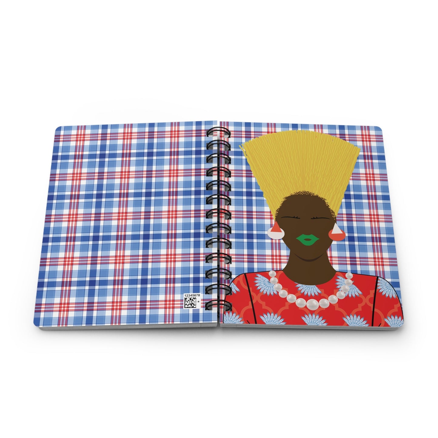 Nef in Red Art Journal: Glossy Laminated Spiral Journal