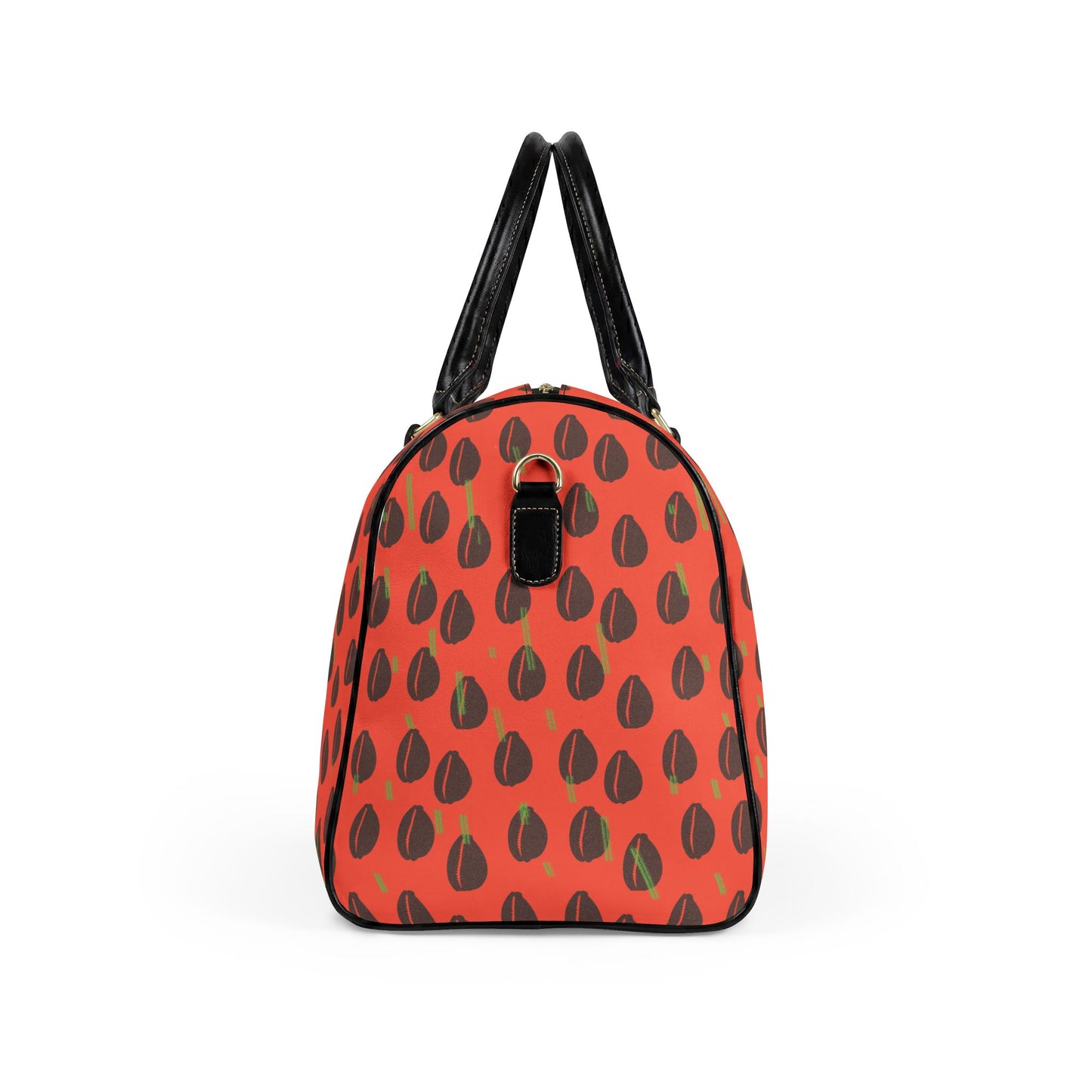 NEW Vegan Leather Orange Cowries Waterproof Travel Bag