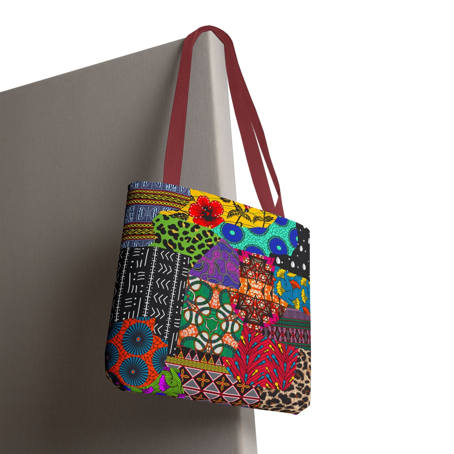 AfrikQuilt Ankara Print Canvas Tote Bag