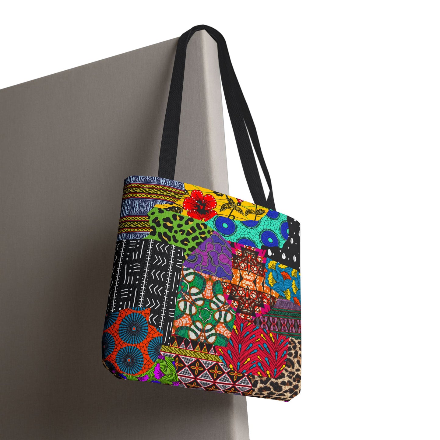 AfrikQuilt Ankara Print Canvas Tote Bag