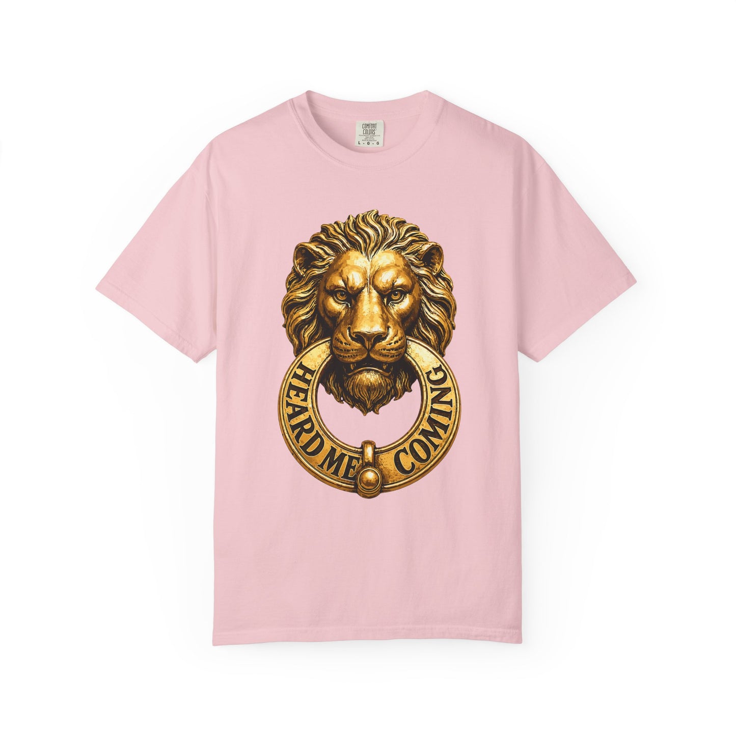 Gold Lion Knocker Unisex Garment-Dyed T-shirt
