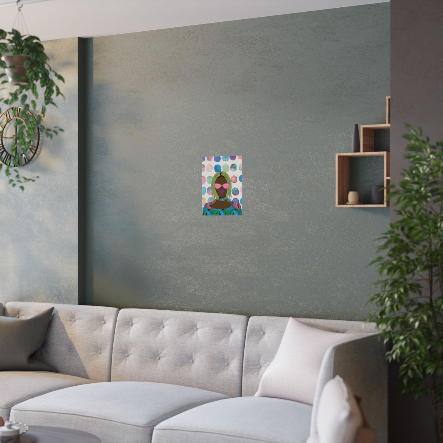 Lushi(Chocolate) on Artsy Dots Satin Posters (210gsm)