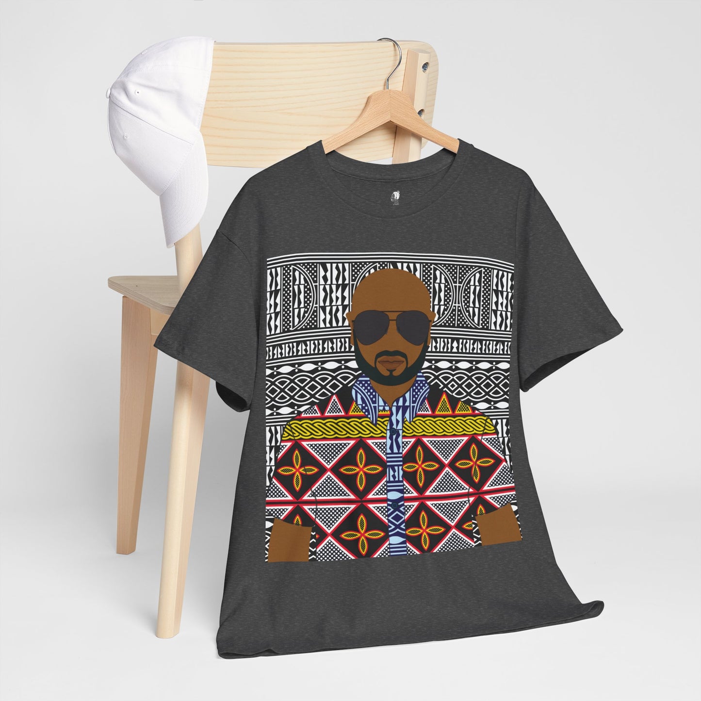 Le Monsieur Yellow Toghu on BW Ndop Unisex Heavy Cotton Tee