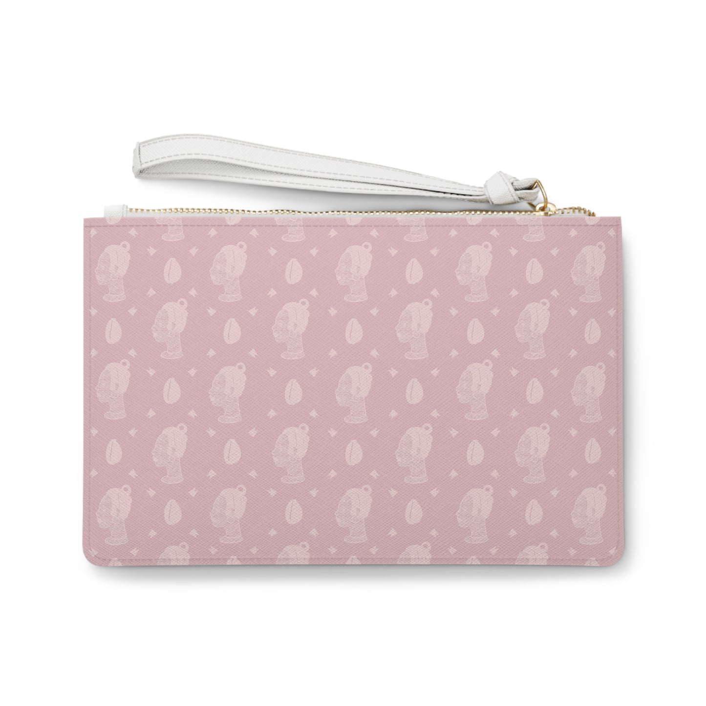 Powder Pink Haus of Kongossa Cowrie Clutch Wristlet purse