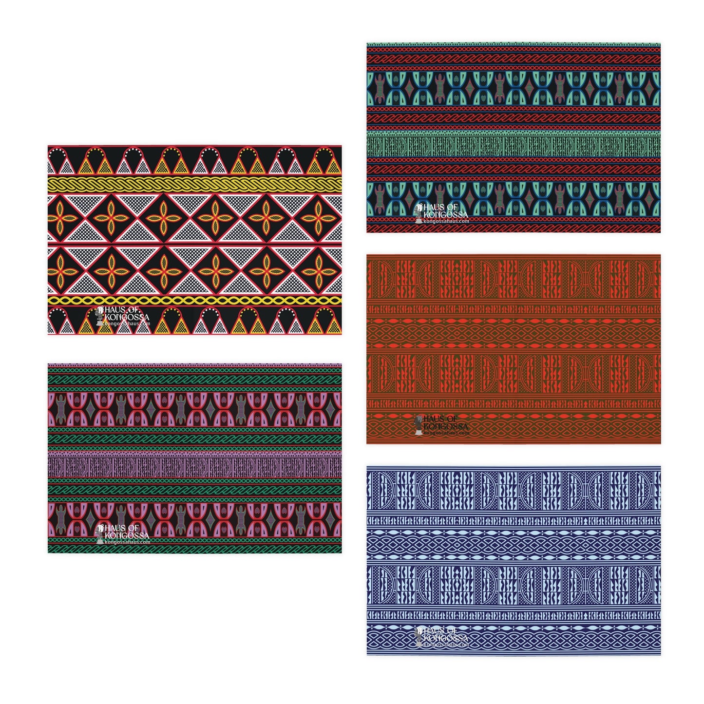 Le Pais Cards!  Multi-Design African Greeting Cards (5-Pack)