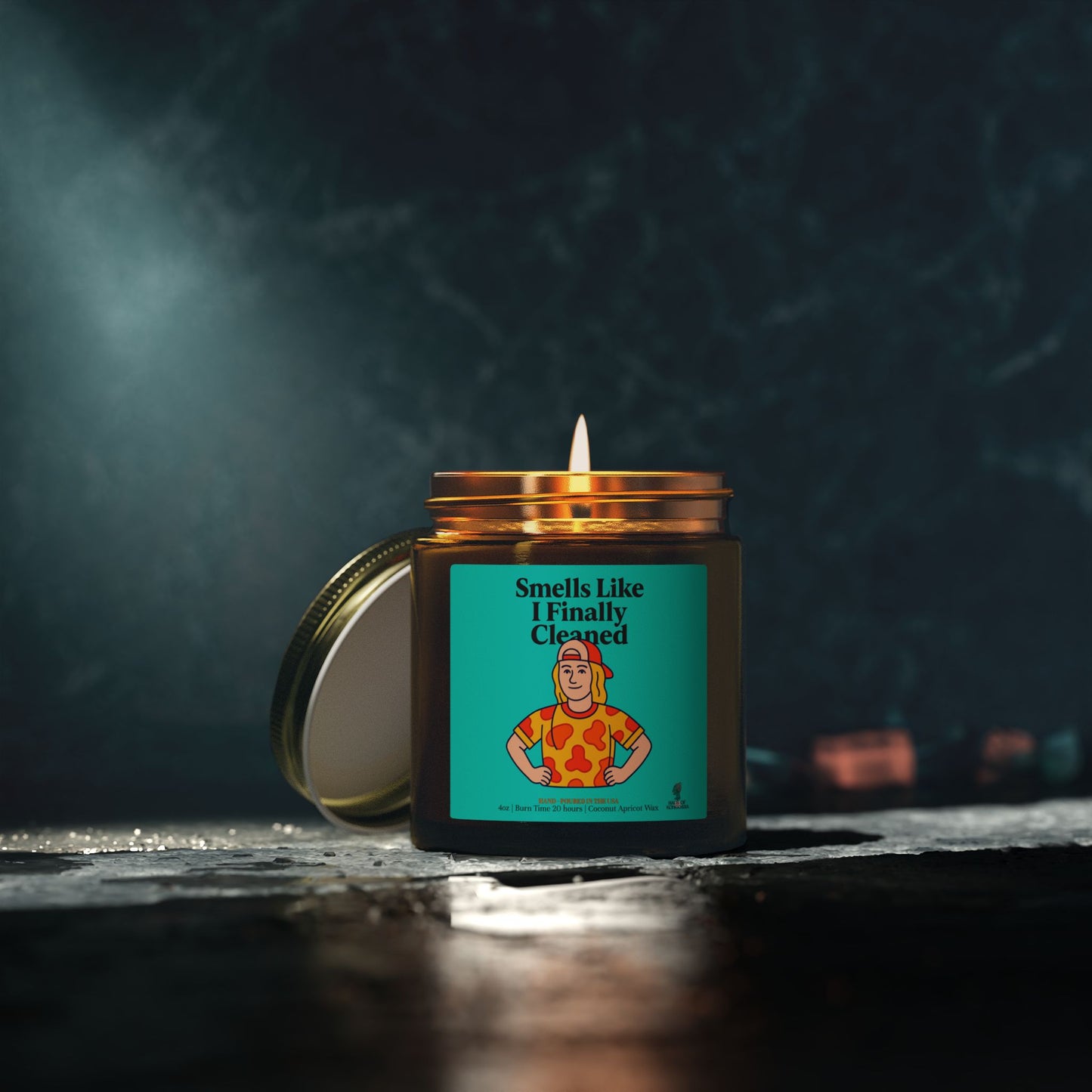 Smells Like I finally Cleaned Coconut Apricot Wax Scented Candles (Color), Afrocentric Candle, Home Fragrance Decor, Aromatherapy Gift, Relaxation Candle