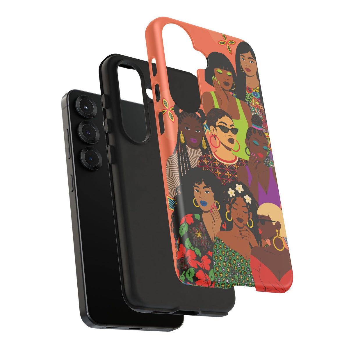 Black Girl Magic Collage Phone Case, African Art Design, Stylish Protective Cover for Samsung and iPhone, Unique Accessory, Gift Idea