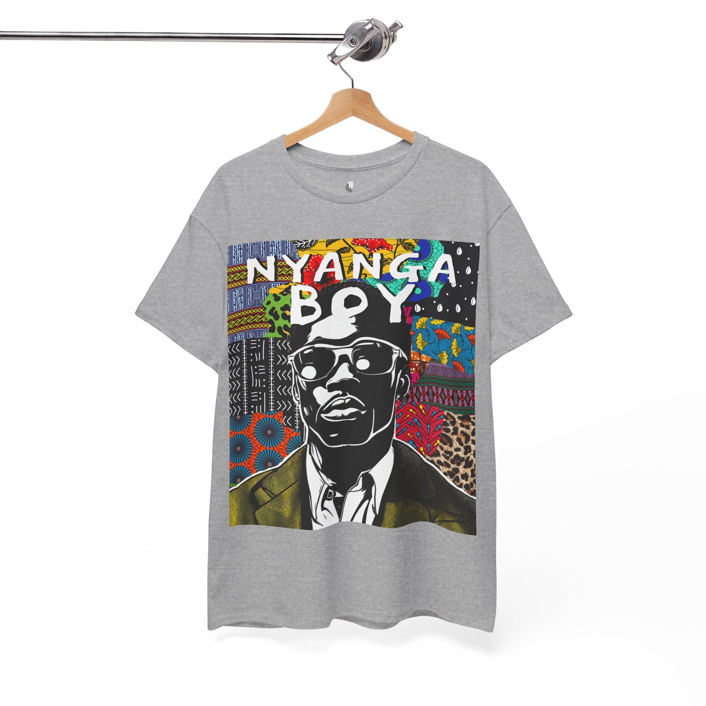 Nyanga Boy Unisex T-Shirt for African Art Lovers, Afrocentric Clothing, African Heritage Top, Tee for Men and Women - Front Design