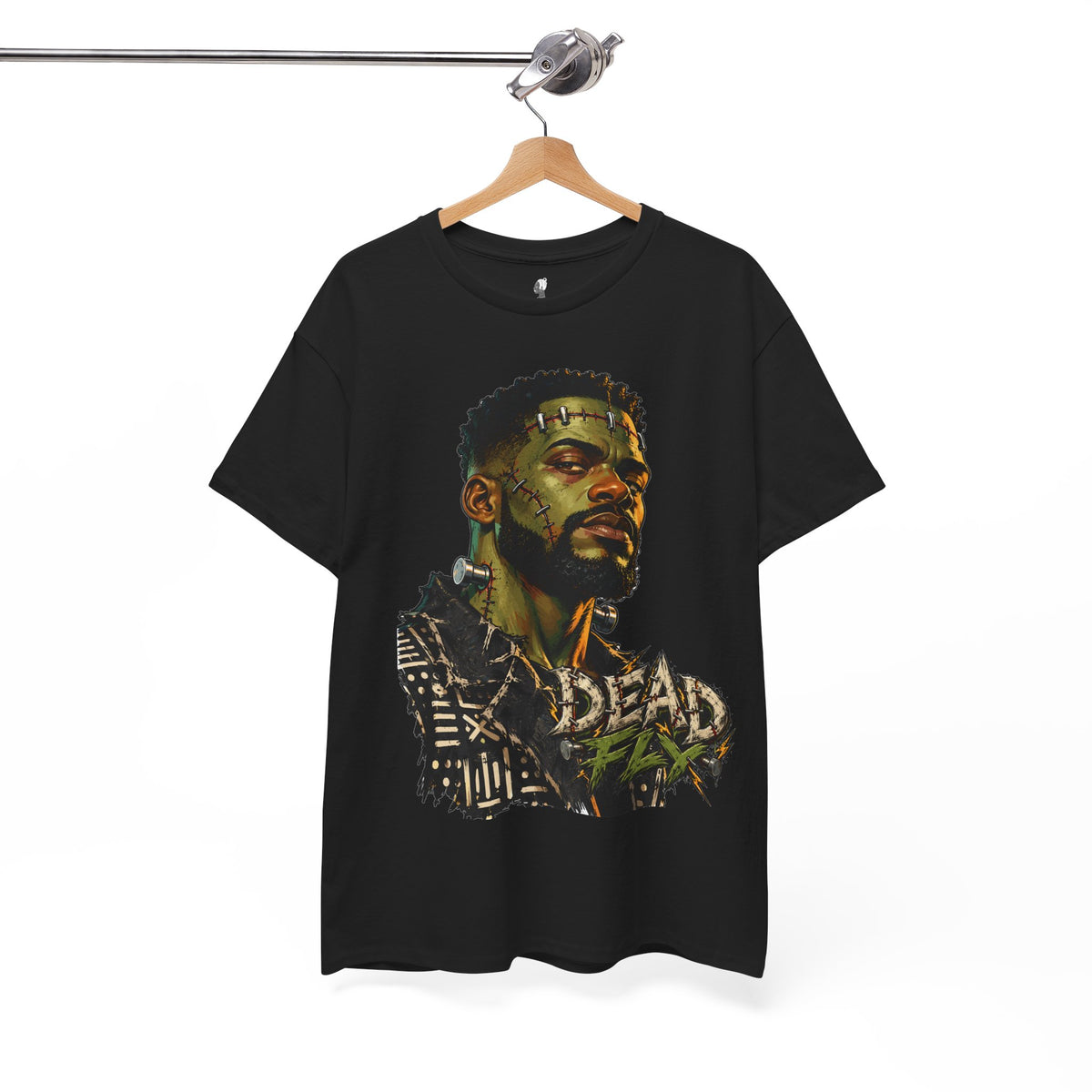 Dead Fly Afro Frankenstein Halloween Tee Unisex Heavy Cotton Tee