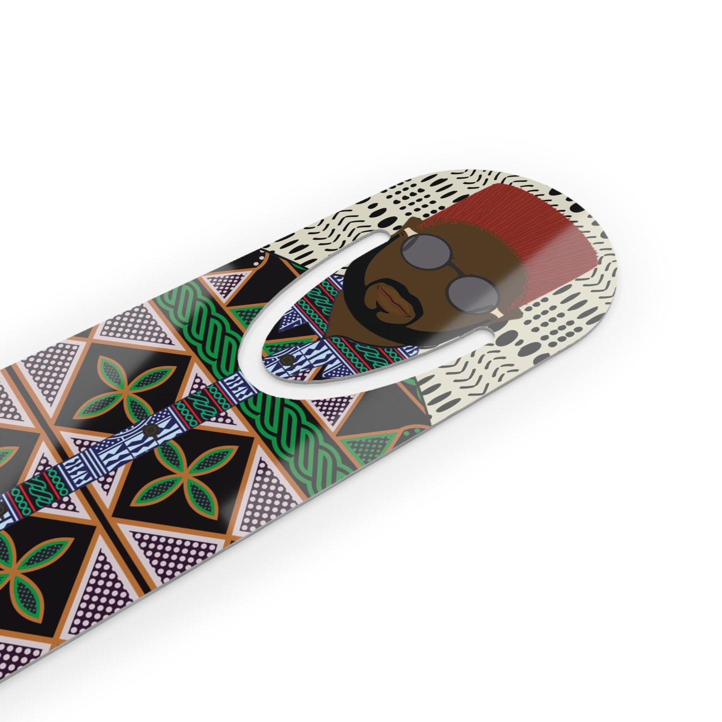 Phillipe in Green Toghu Bookmark: African Print Literary Gift