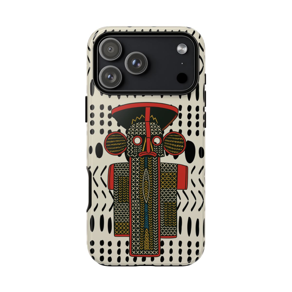 Elephant Mask Phone Case, African Art Design, Stylish Protective Cover for Samsung and iPhone, Unique Accessory, Gift Idea