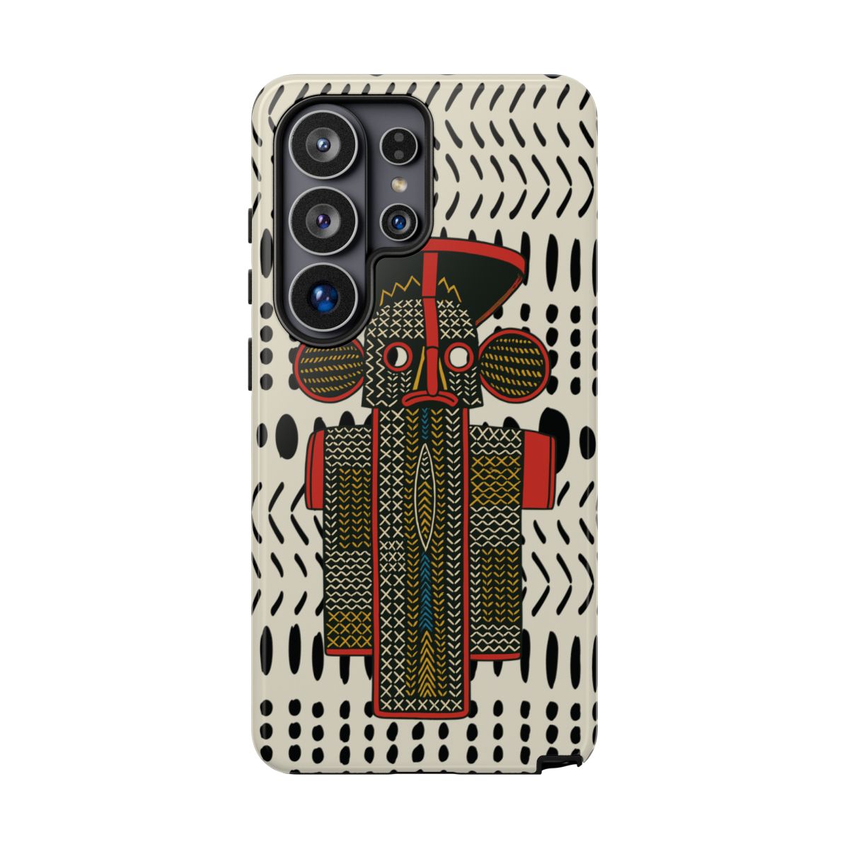 Elephant Mask Phone Case, African Art Design, Stylish Protective Cover for Samsung and iPhone, Unique Accessory, Gift Idea