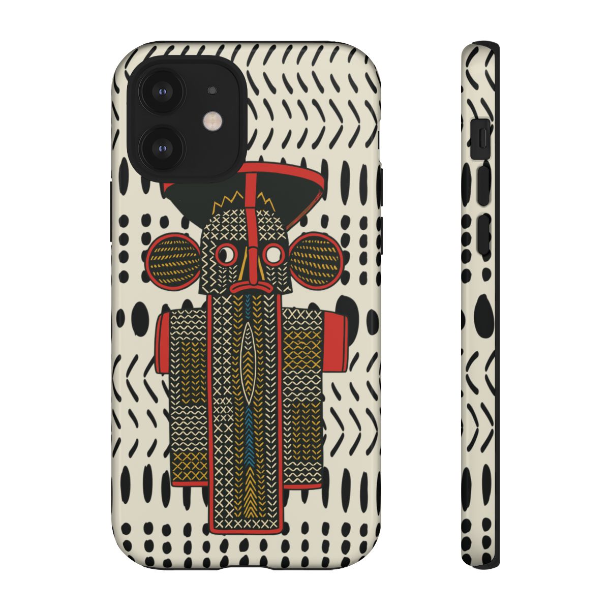 Elephant Mask Phone Case, African Art Design, Stylish Protective Cover for Samsung and iPhone, Unique Accessory, Gift Idea