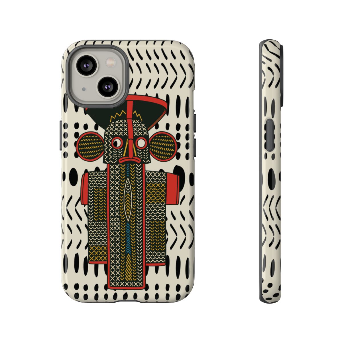 Elephant Mask Phone Case, African Art Design, Stylish Protective Cover for Samsung and iPhone, Unique Accessory, Gift Idea