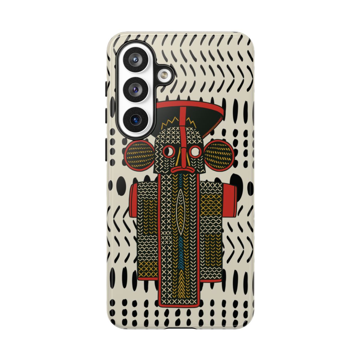 Elephant Mask Phone Case, African Art Design, Stylish Protective Cover for Samsung and iPhone, Unique Accessory, Gift Idea