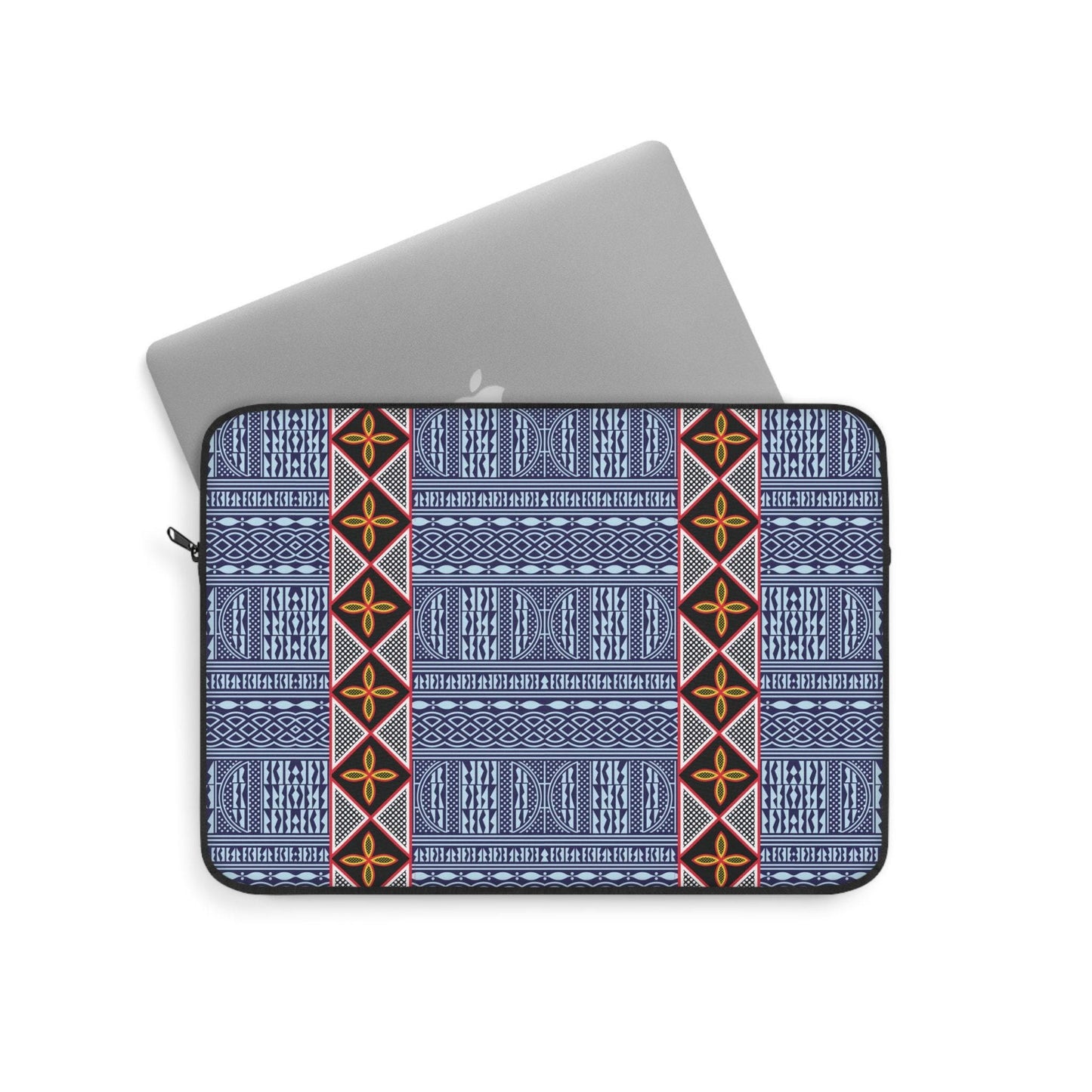 Ndop/Toghu Mixed African Laptop Sleeve: Two Sided Polyester Fabric