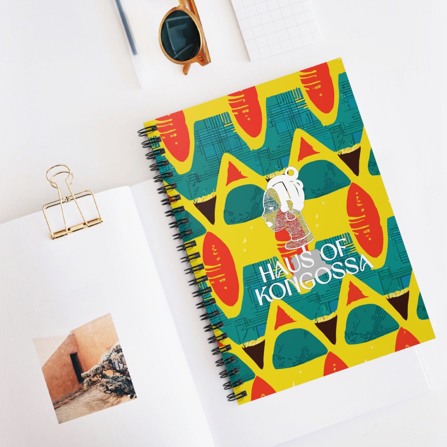 HOK Afrikana Front Cover Spiral Notebook - Ruled Line