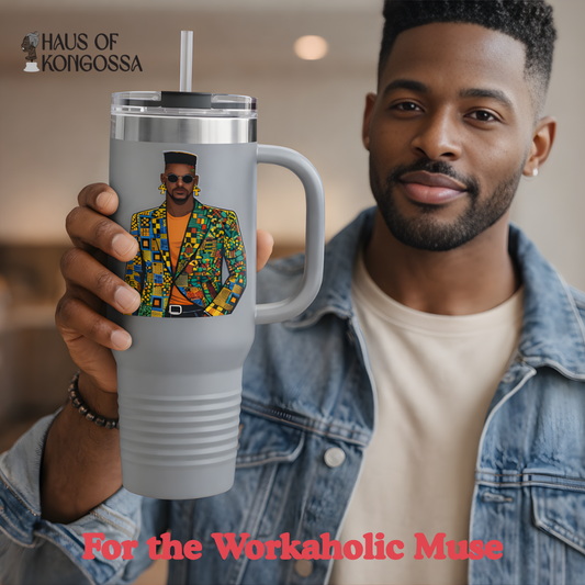 Hustler ever Sleeps Personalized Insulated Travel Mug, 40oz, Stylish Travel Companion, Premium Coffee Mug, Gifts for Him