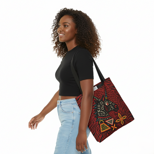 Black Unicorn Tote Bag, Double Sided Design, African Art, Unisex Canvas Tote, Large & Small Sizes, Stylish Beach Bag, Gift for Her