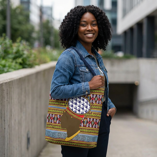 Cameroon Ndop Man Canvas Tote Bag
