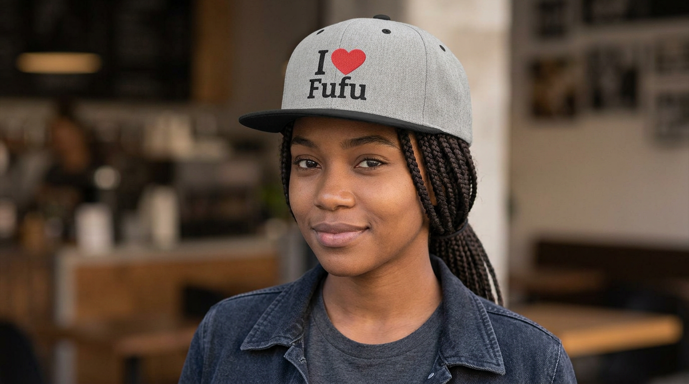 I luv FUFU Flat Bill Snapback Hat, Embroidered Adjustable One Size Cap