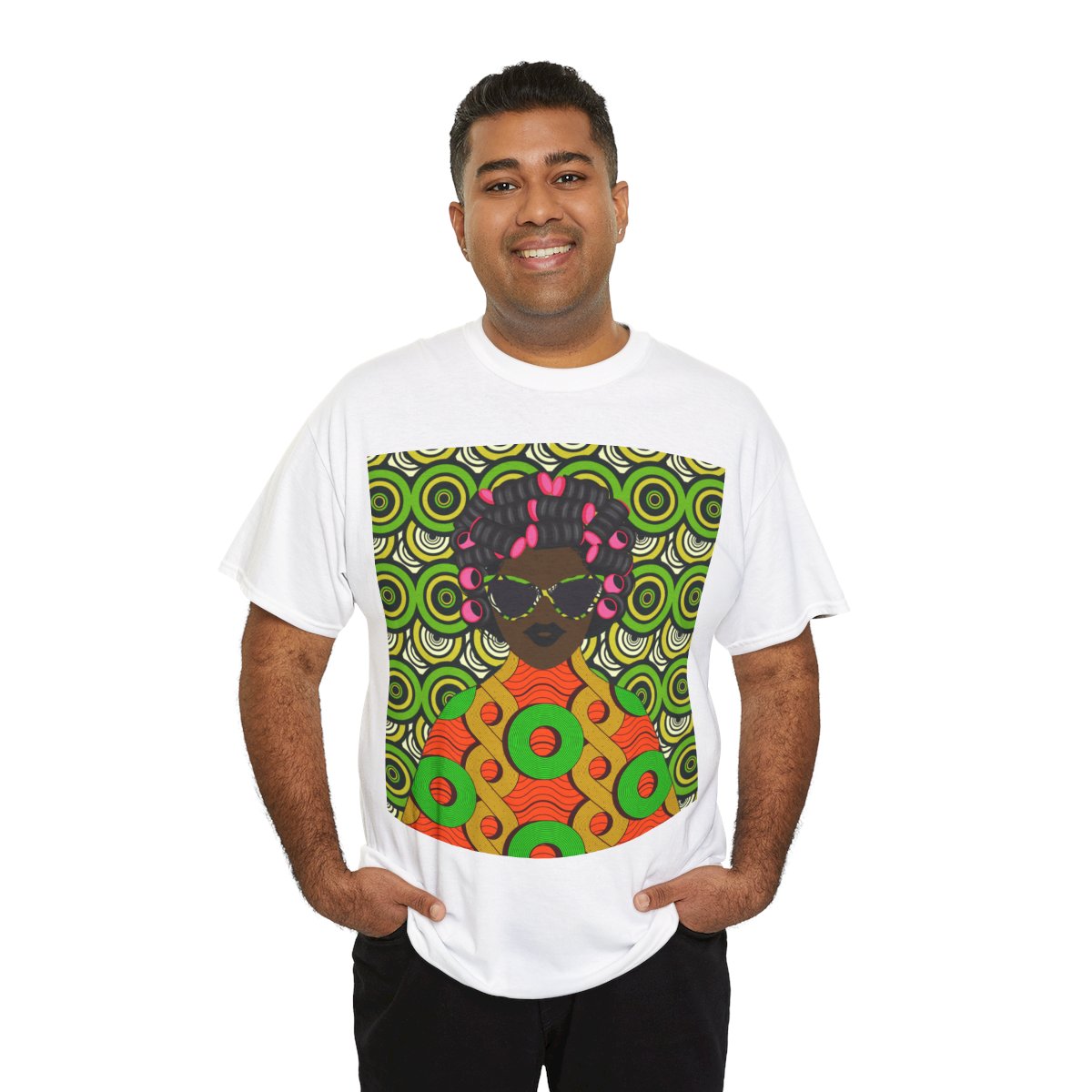 Chantal Circles Unisex T-Shirt for African Art Lovers, Afrocentric Clothing, African Heritage Top, Tee for Men and Women