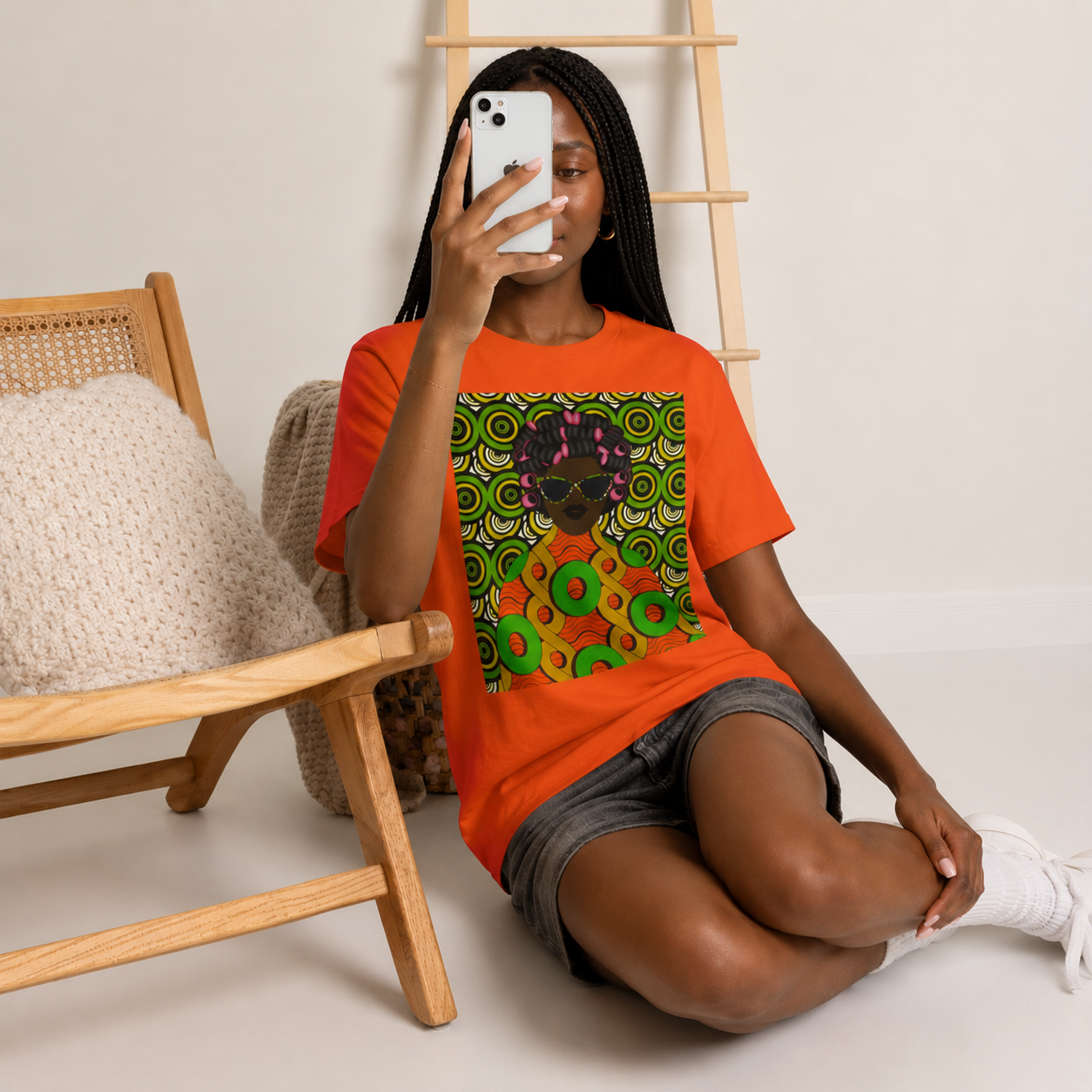 Chantal Circles Unisex T-Shirt for African Art Lovers, Afrocentric Clothing, African Heritage Top, Tee for Men and Women