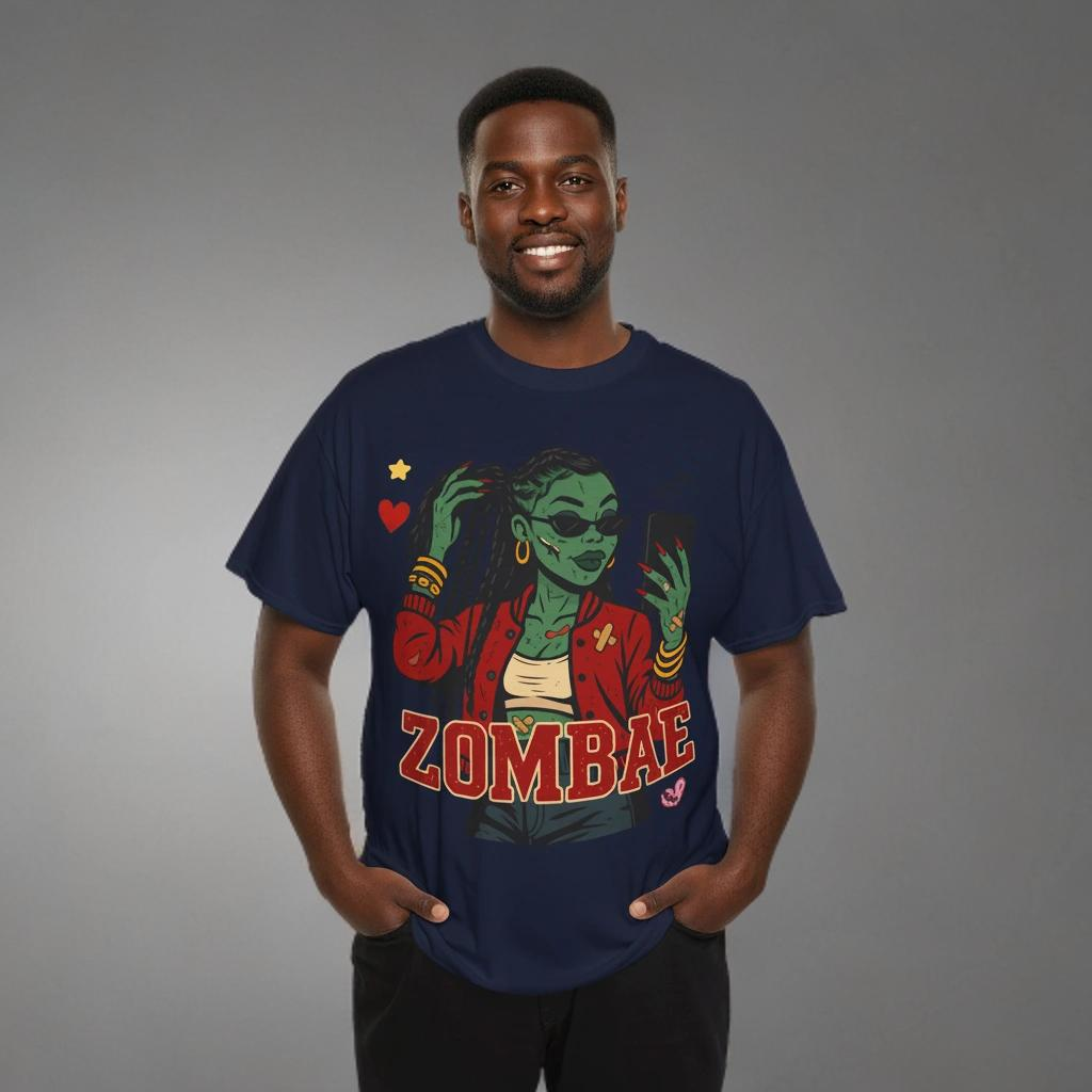 Zombae Unisex Tee - Halloween T-Shirt, Unisex Shirt, Funny Cute Top, Heavy Cotton Apparel, Halloween Costume, Zombie Lover Gift, Horror