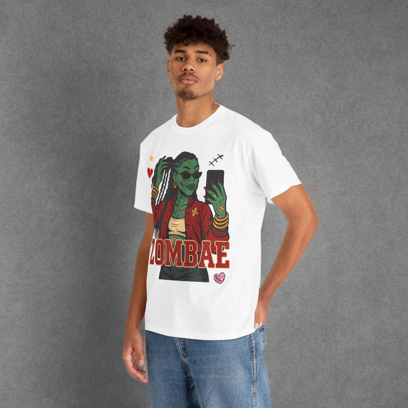 Zombae Unisex Tee - Halloween T-Shirt, Unisex Shirt, Funny Cute Top, Heavy Cotton Apparel, Halloween Costume, Zombie Lover Gift, Horror