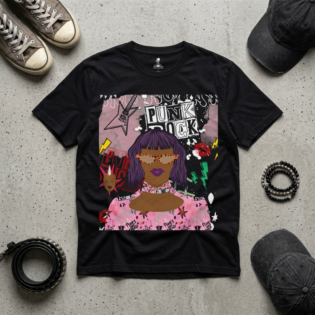 Anum in Punk  - With Back Design - Unisex Softstyle T-Shirt