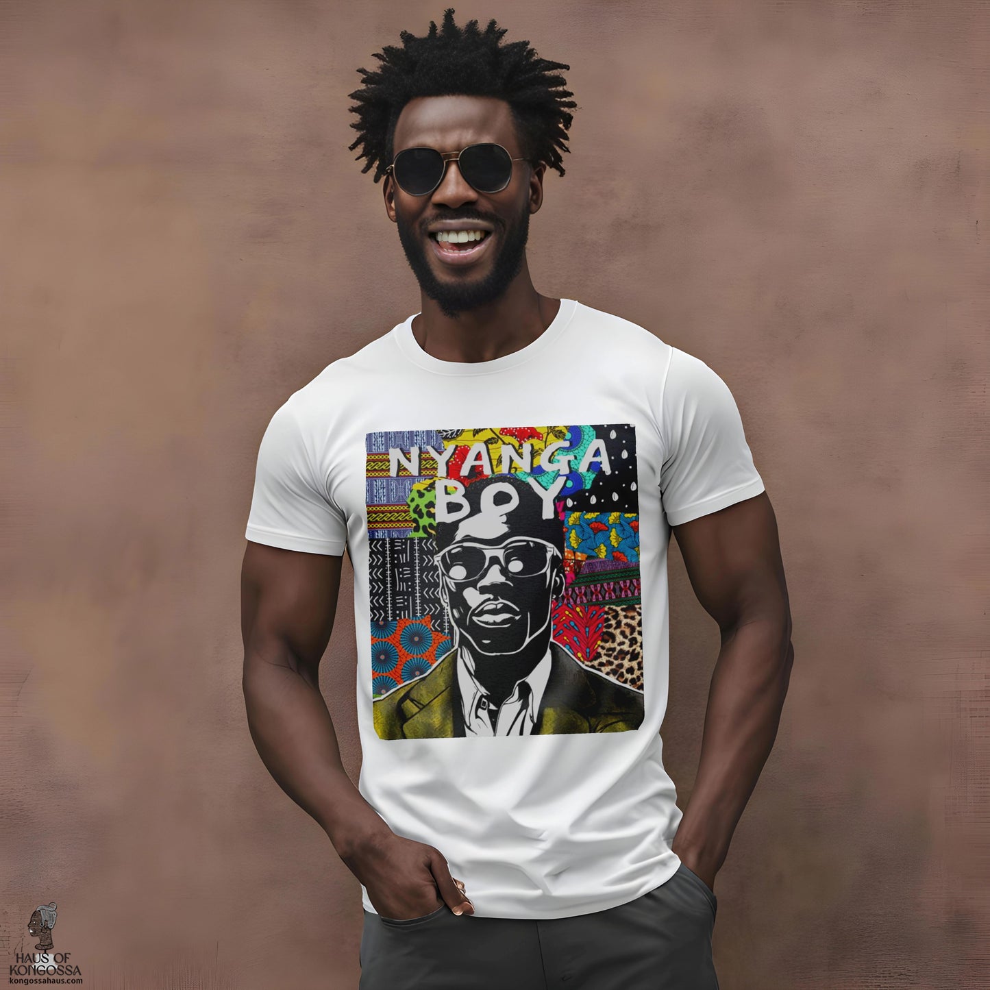Nyanga Boy Unisex T-Shirt for African Art Lovers, Afrocentric Clothing, African Heritage Top, Tee for Men and Women - Front Design