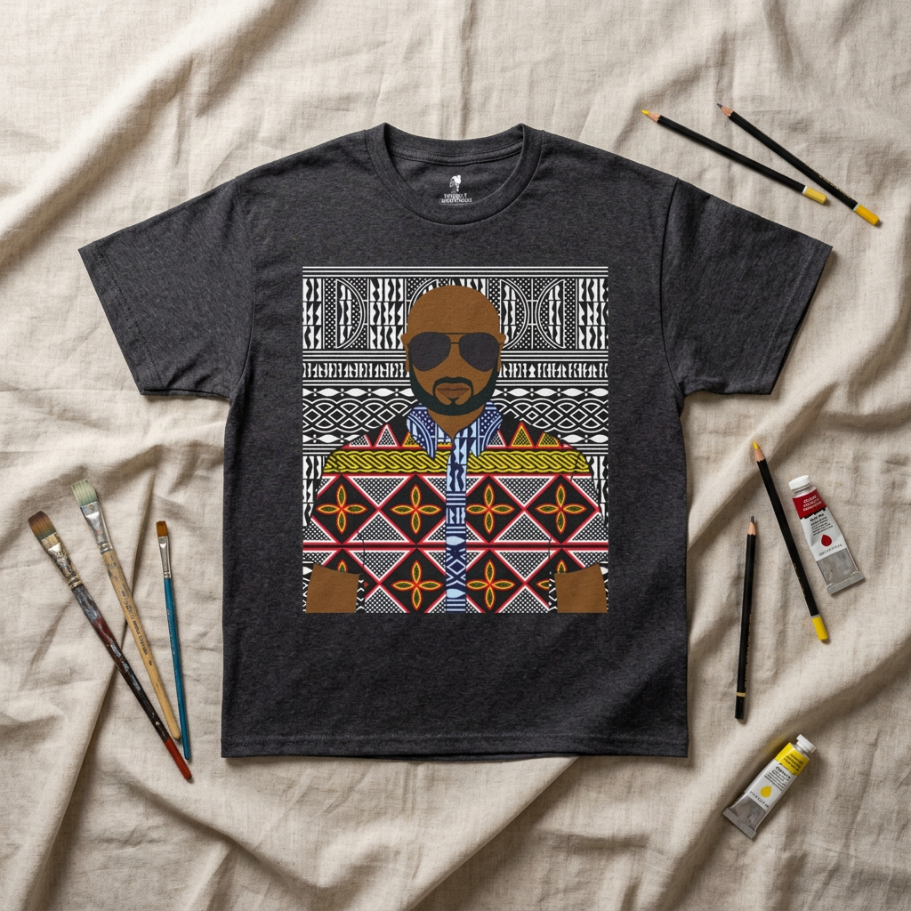 Le Monsieur Yellow Toghu on BW Ndop Unisex Heavy Cotton Tee
