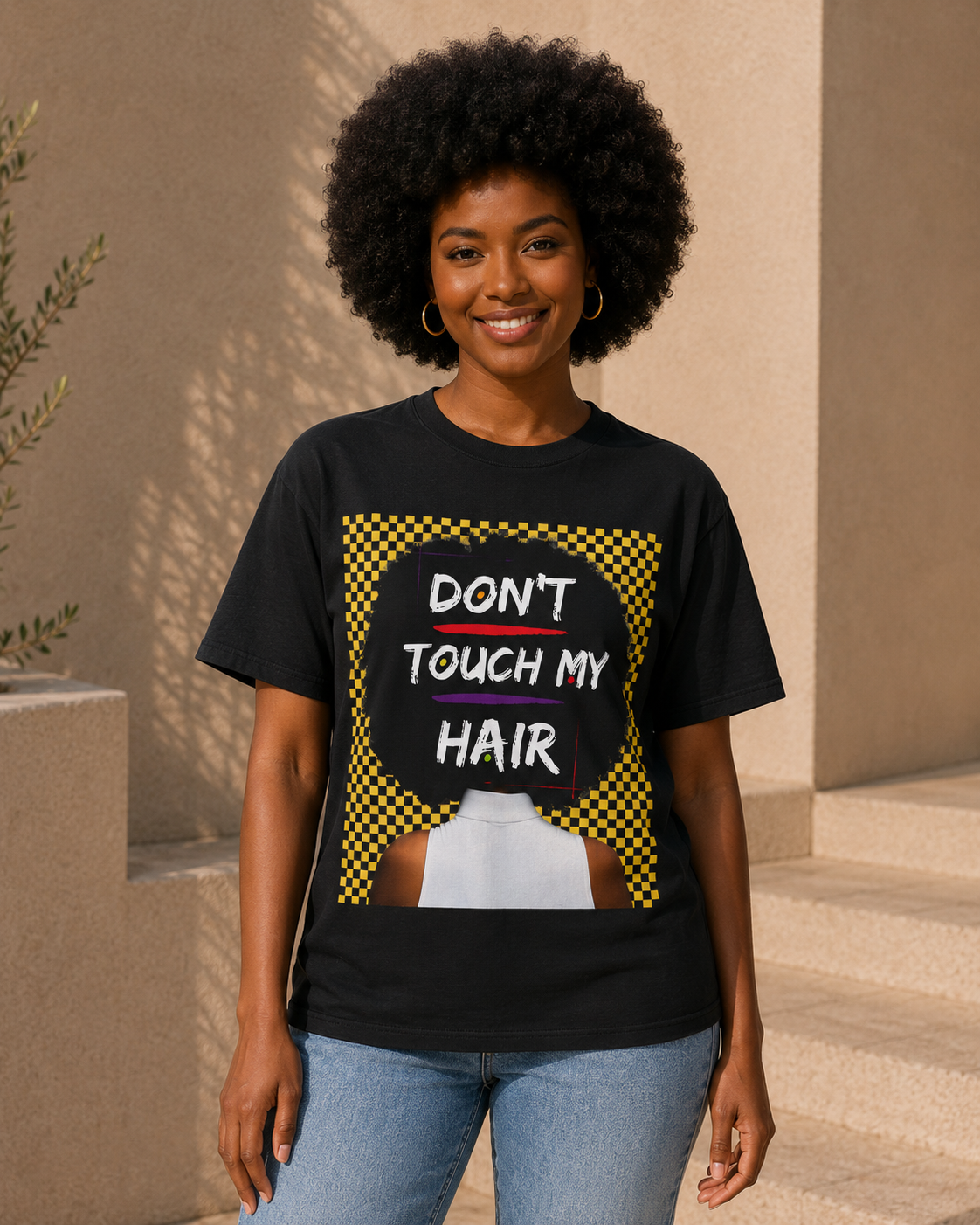 Don't Touch My Hair Unisex Heavy Cotton Tee