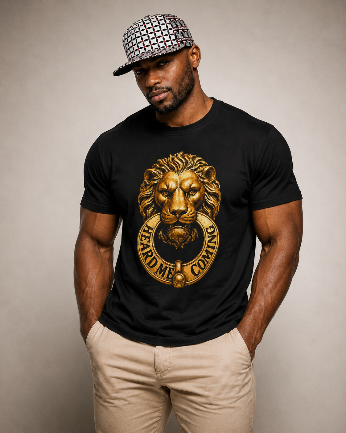 Gold Lion Knocker Unisex Garment-Dyed T-shirt