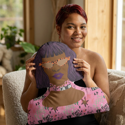 Anum Punk Custom Shaped Pillows, Man in Bamenda Hat - Unique Home Decor, African Inspired Throw Pillow, Personalized Cushion