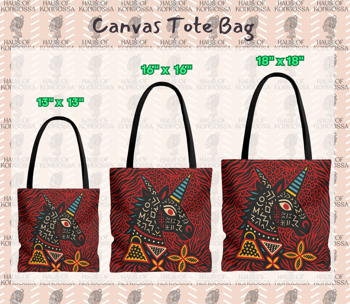 Colorful Faces Pattern Tote Bag — Multicultural Pop Art All-Over Print