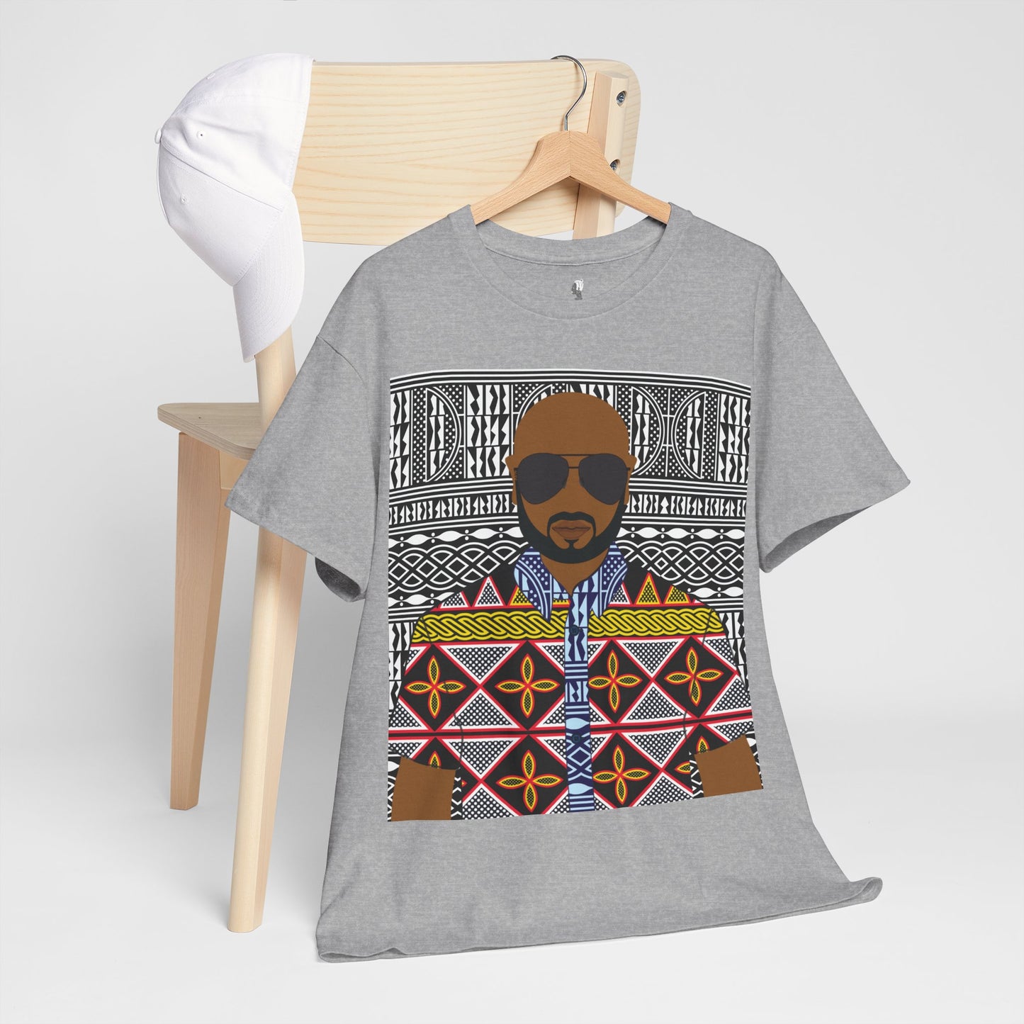 Le Monsieur Yellow Toghu on BW Ndop Unisex Heavy Cotton Tee