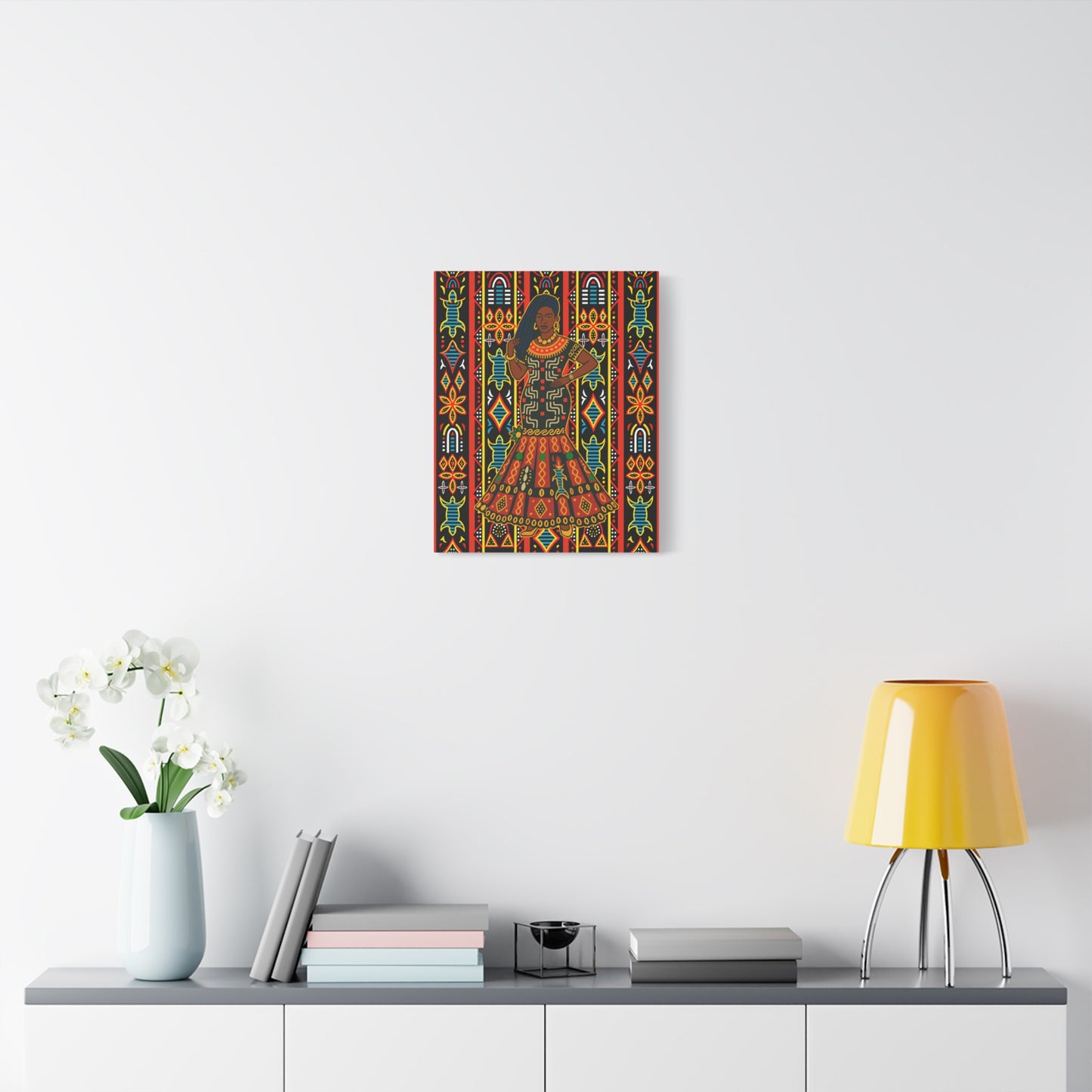 Toghu Queen Matte Canvas Print, Afrocentric Wall Decor, Matte Canvas, Unique Office Art, Modern African Art Print, Stylish Home Decor