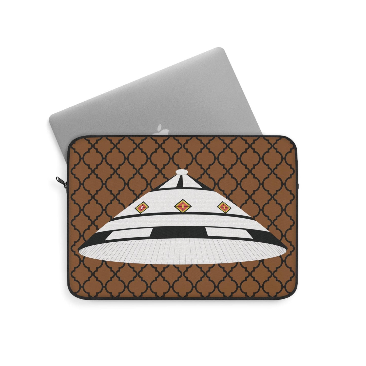 Fulani Hat Laptop Sleeve: African Argyle Print, Designer Computer Bag, Pro Macbook Air Sleeve