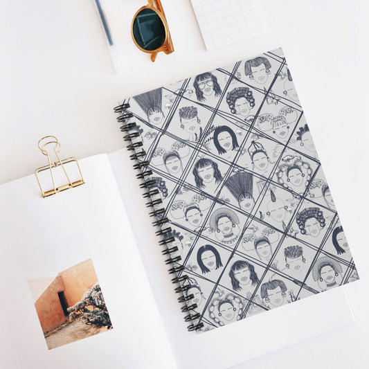 Toile Ladies Spiral Notebook, Front Cover Print - Ruled Lines
