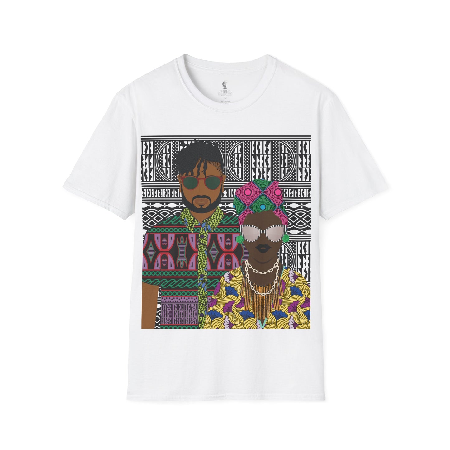 The Atebas on Black Ndop Unisex Softstyle T-Shirt